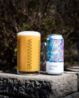 Can of Big Doink double IPA beer from Gamma brewing with a colorful abstract design, a craft beer from Copenhagen